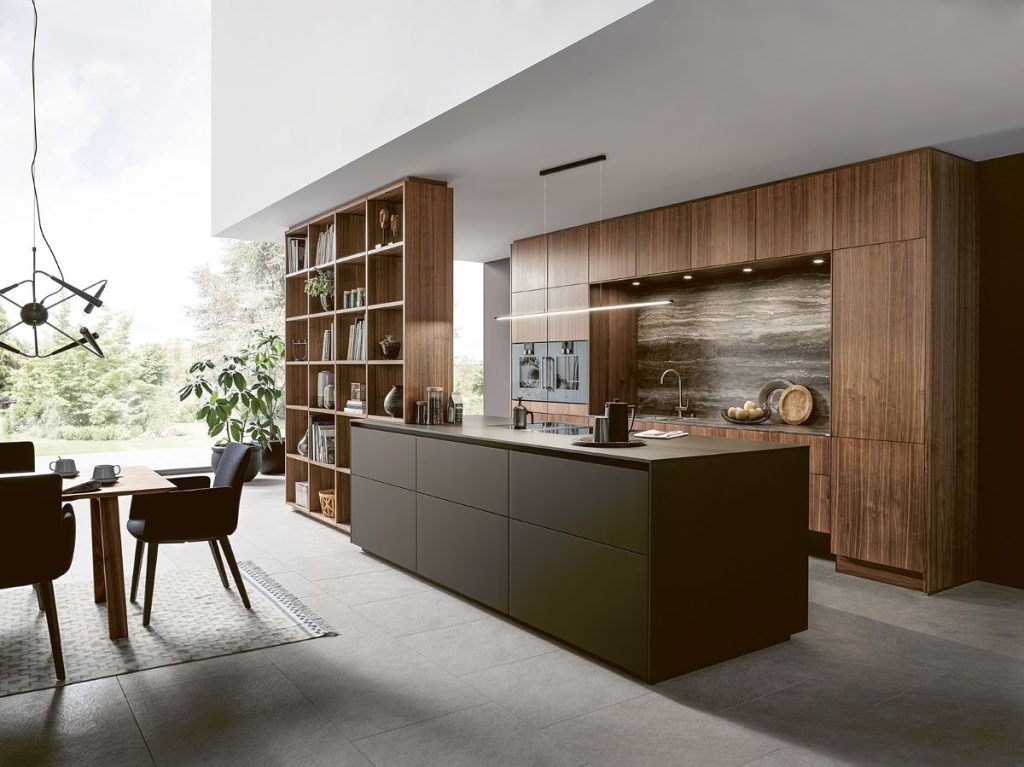 Next 125 Fenix Mocha Brown Natural Walnut Kitchen